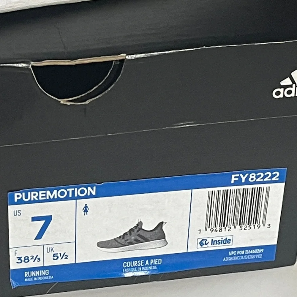 Women’s Adidas Gray/Black PureMotion Running Shoes- Size 7 - Picture 7 of 15